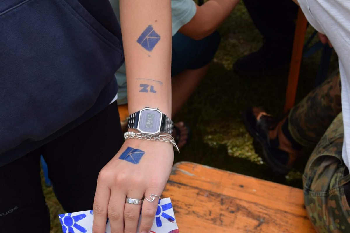 Selbstgebastelte Stempel